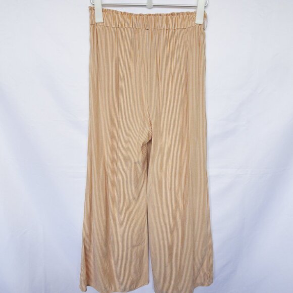 Sadie & Sage Mustard Stripe Waistband Ankle Pants - Picture 2 of 7